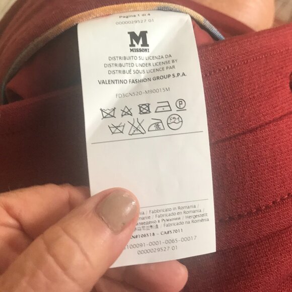 MISSONI SKIRT SZ 6 SZ 42   RUST WOOL  Blend $375 NWT - Picture 13 of 14